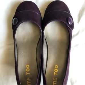ME TOO PURPLE SUEDE HEELS WEDGES SIZE 8 M NEW